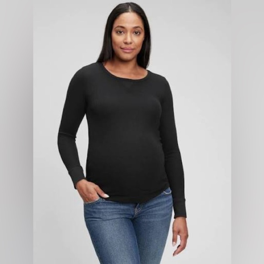 Gap Maternity Waffle Crewneck T-Shirt